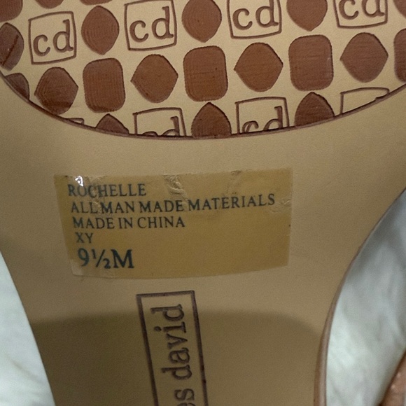 Charles David Nude Strappy Heels,size 9.5 - Picture 11 of 17